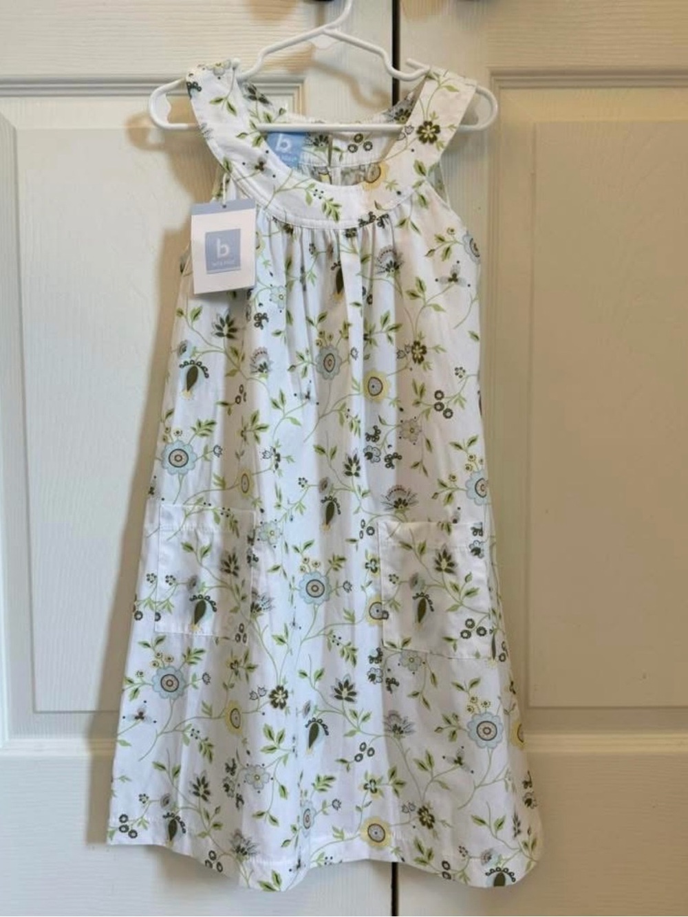 NWT Bella Bliss blue and Green Floral Sundress with pockets size 6x